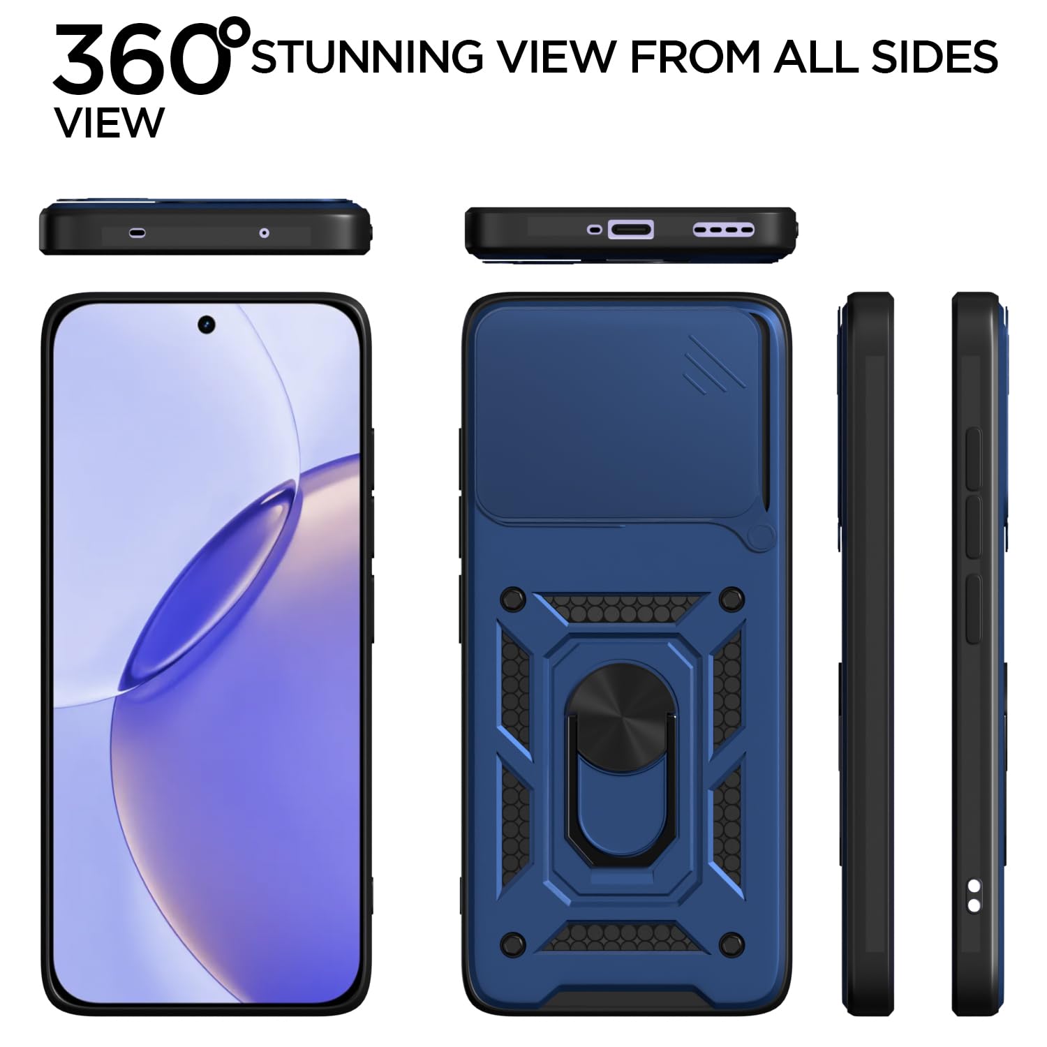 Pikkme blue D10 Camera Shield mobile cover for Realme 16 Pro 5G/360 – photo 5