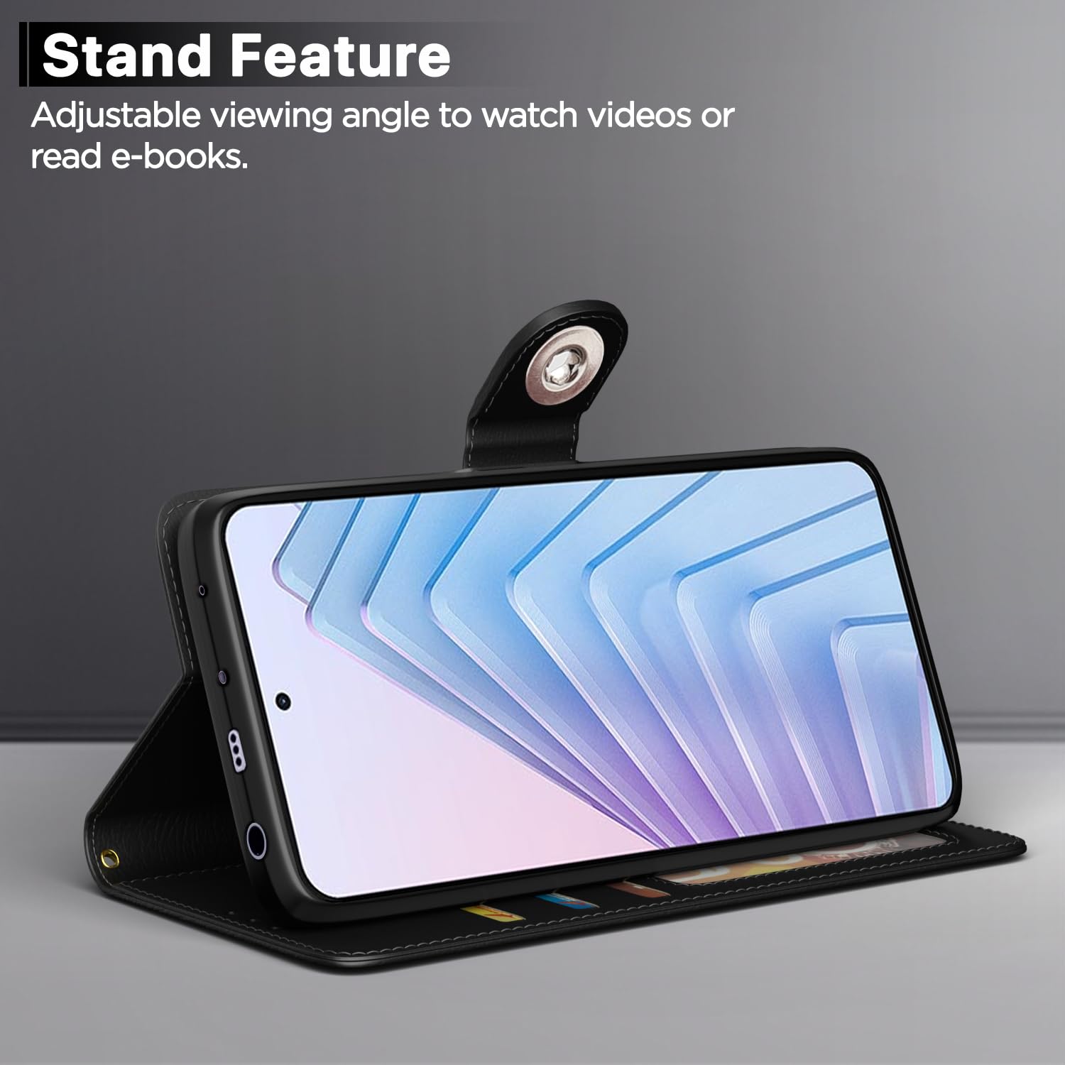 Redmi Note 14 5G flip cover in black by Pikkme – photo 3
