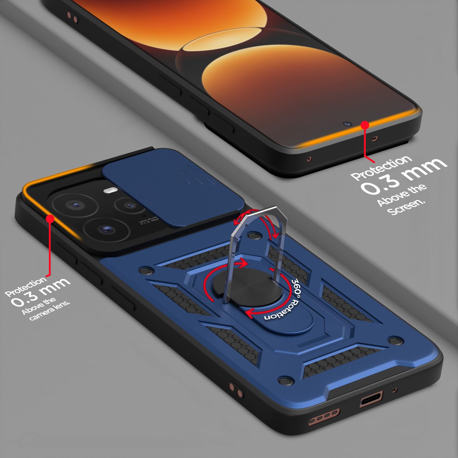 Blue D10 Camera Shield mobile back cover for Realme GT 7 Pro 5G – Pikkme – photo 4