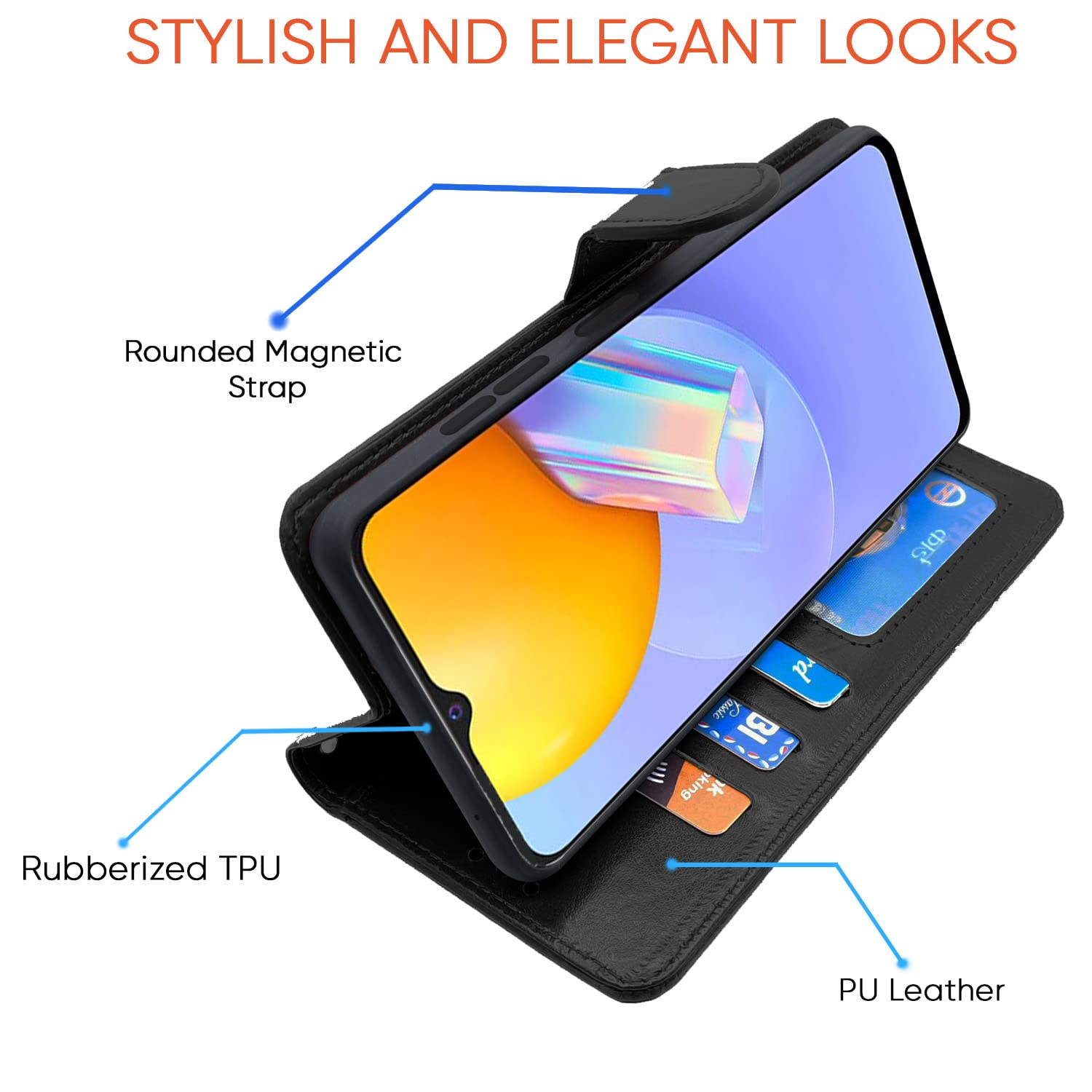 Pikkme Vivo Y31 / Y51   Flip Vintage Flip Cover | Black