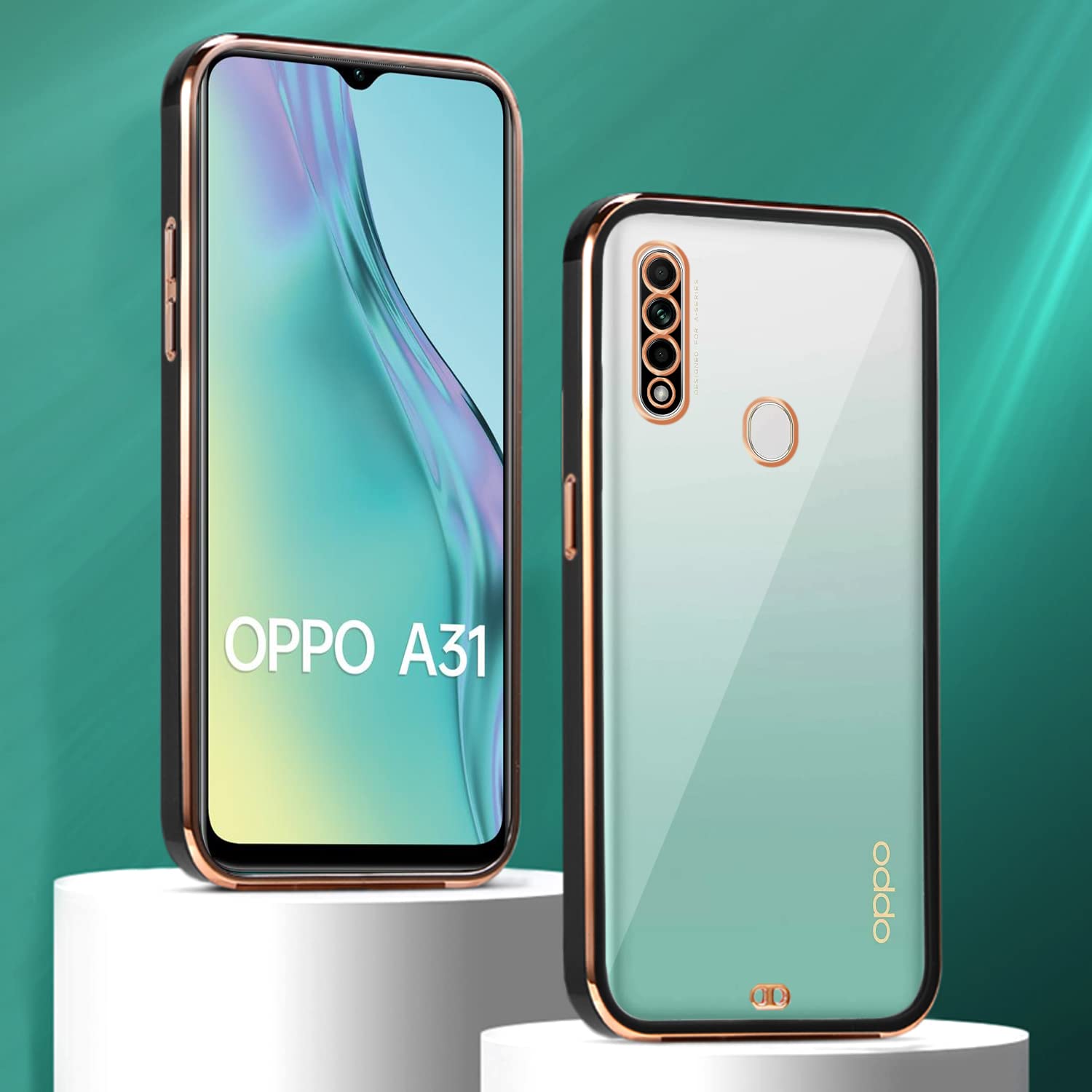 Oppo A31 mobile back cover in black by Pikkme – photo 3