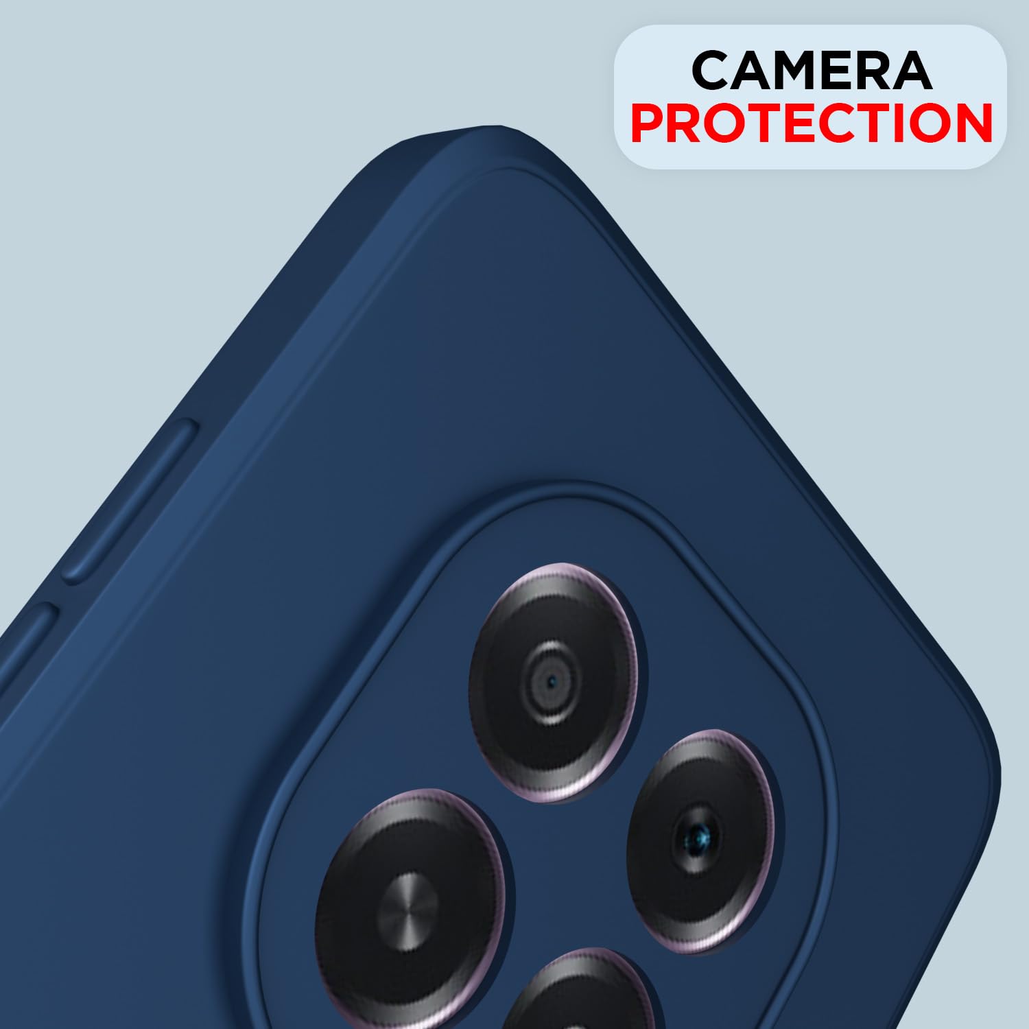 Pikkme Oppo F29 5G Soft Matte Silicone Shockproof Case (Blue)