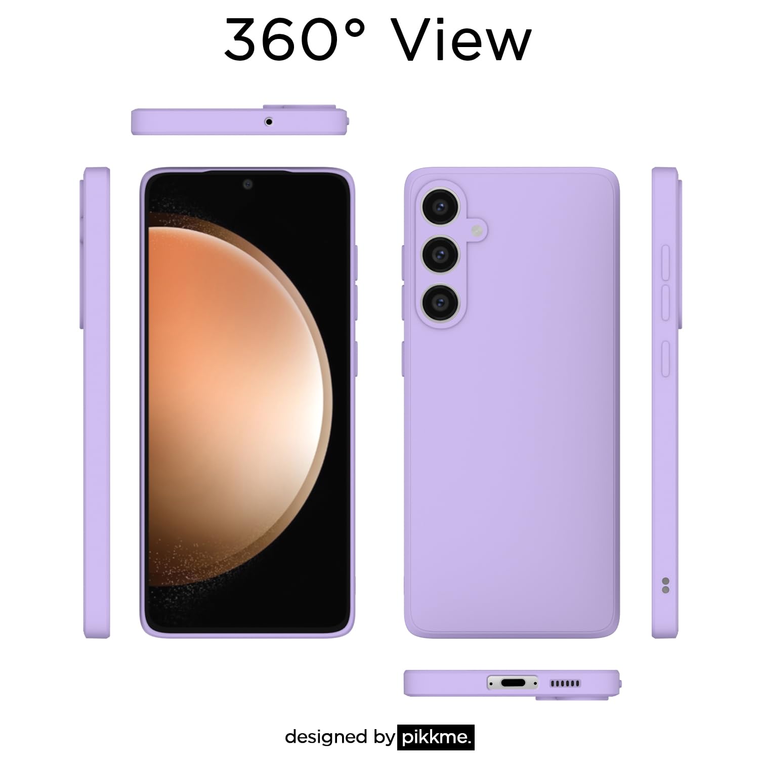 Samsung S23 FE 5G Liquid Silicone mobile cover in purple by Pikkme – photo 2
