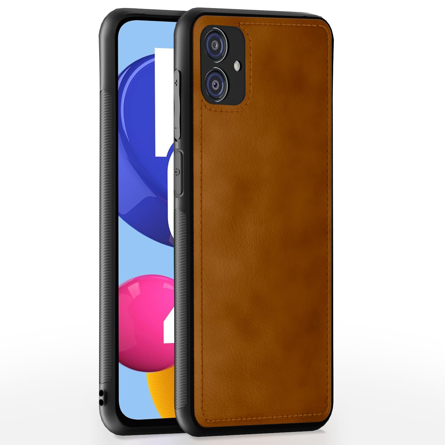 Samsung M04 mobile back cover in brown by Pikkme
