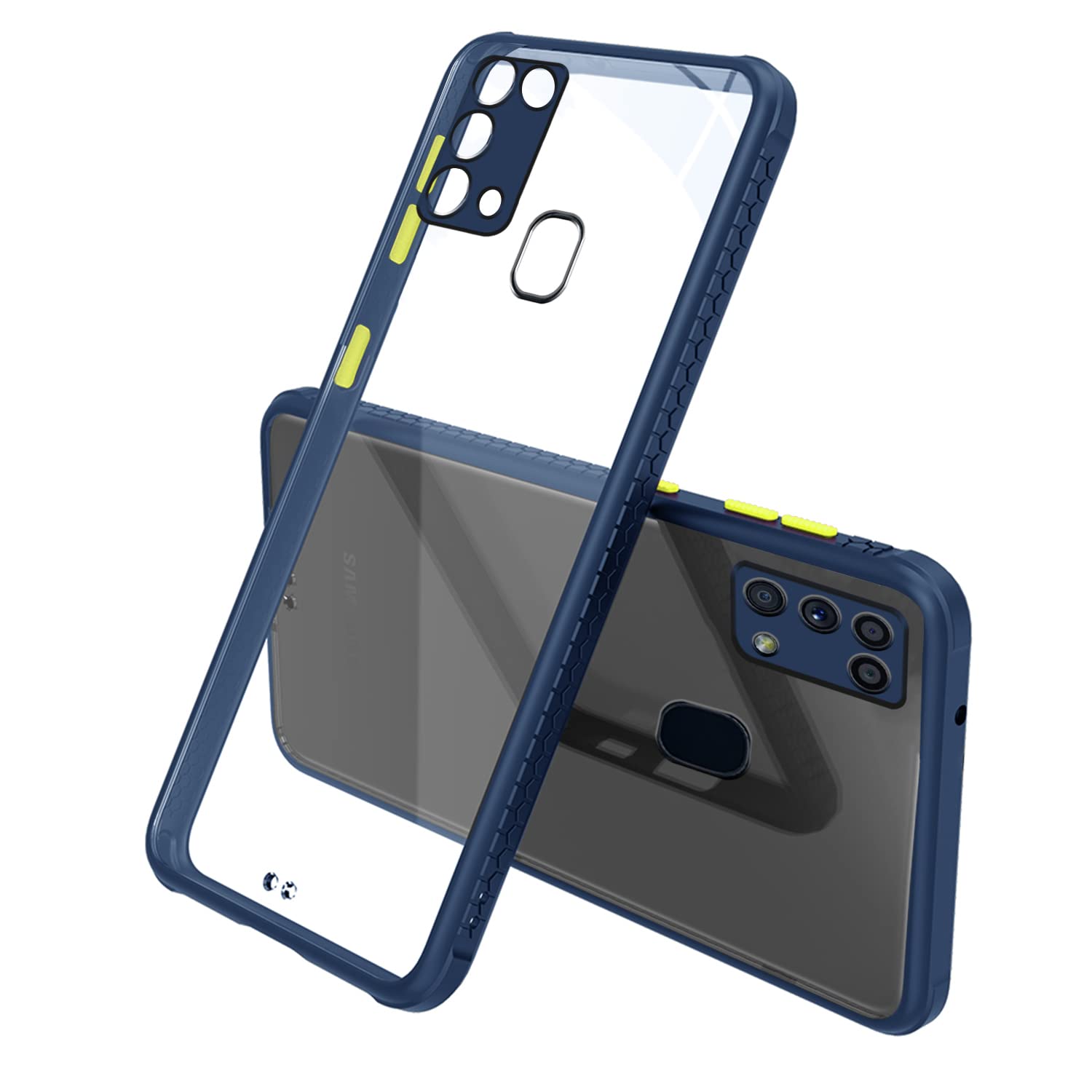 Samsung M31/F41/M31 Prime Clear mobile cover in blue by Pikkme