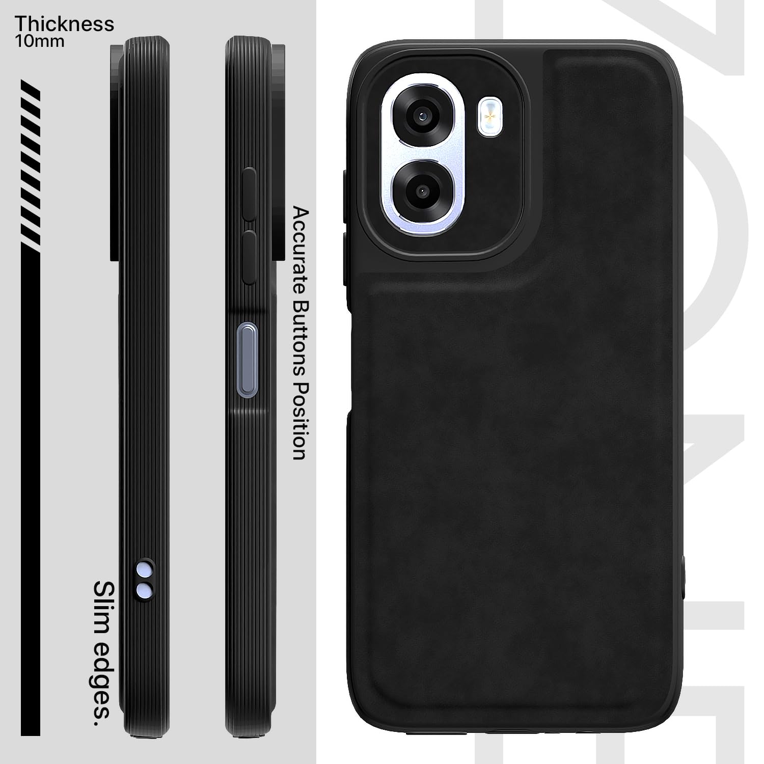 Pikkme Oppo K14x 5G/A6x/A6s 5G Leather black phone cover – photo 3