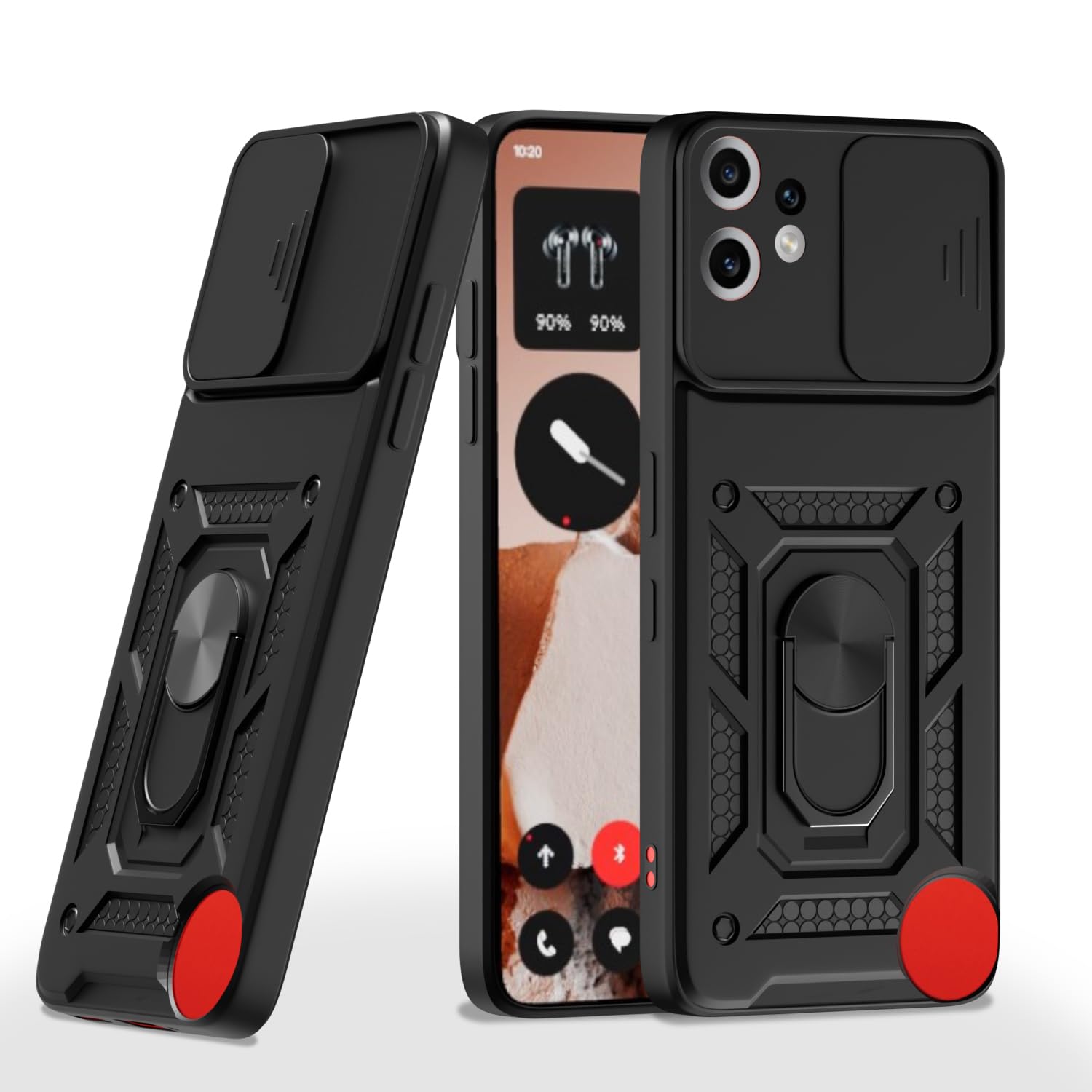 Pikkme black back cover for CMF Phone 2 Pro 5G/360