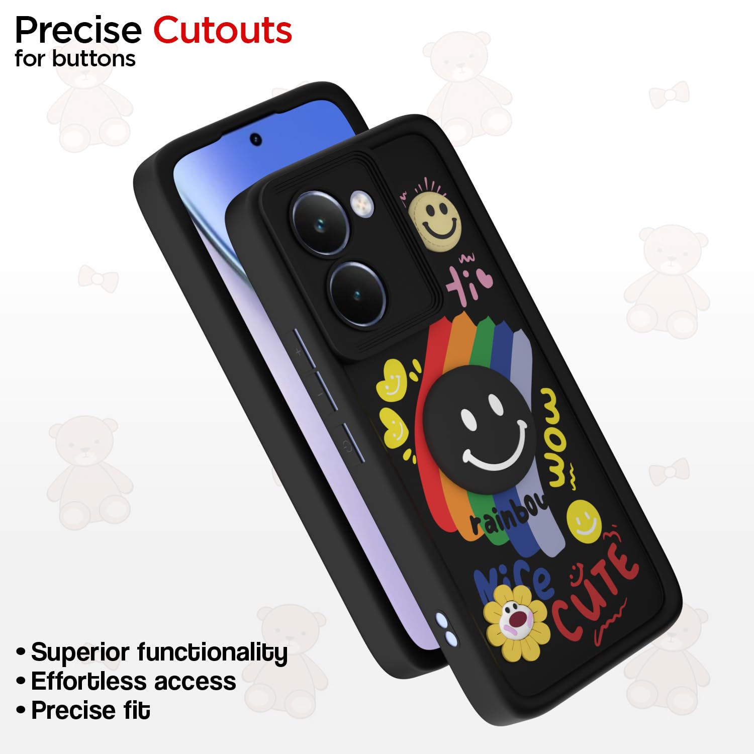 Black Soft Silicone mobile back cover for Realme P3 Ultra 5G – Pikkme – photo 6