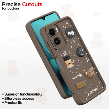 Pikkme brown Bear Coffee back cover for Moto G06 Power – photo 6