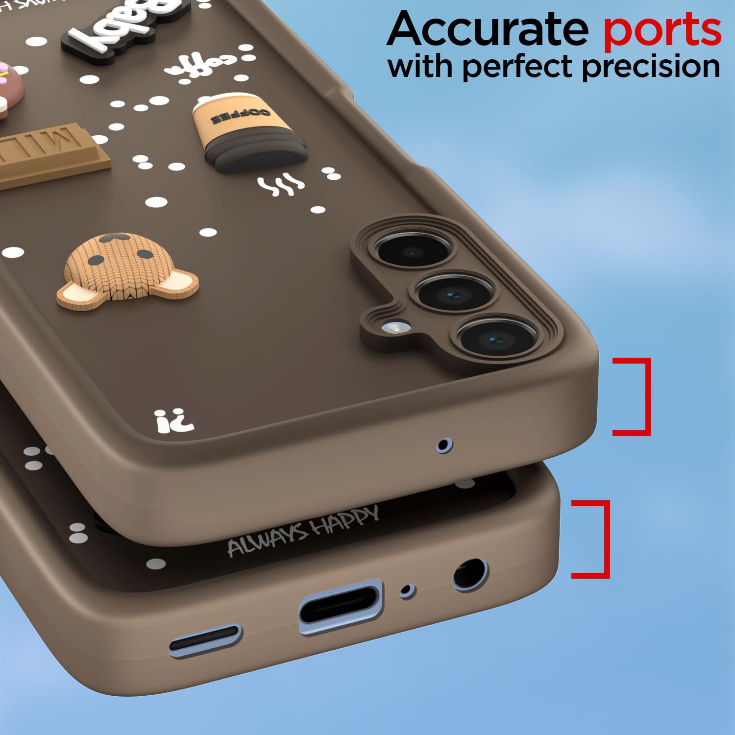 Pikkme Samsung A15 4G/A15 5G Silicone brown back cover – photo 4