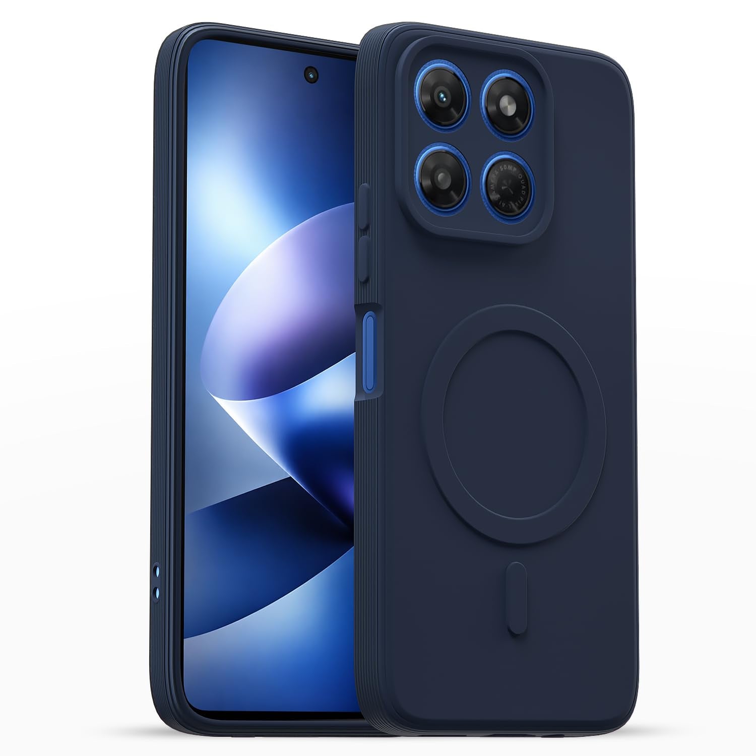 Blue MagSafe phone cover for Moto G77 Power 5G – Pikkme