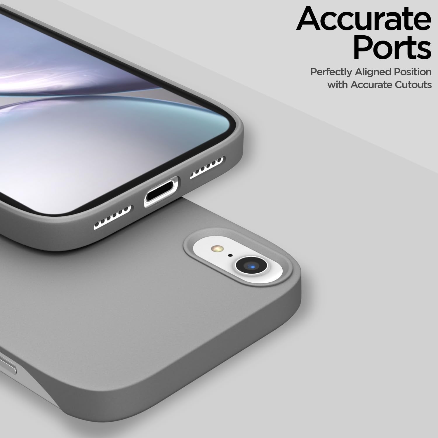 Pikkme  iPhone XR SideCut Back Cover (Grey)
