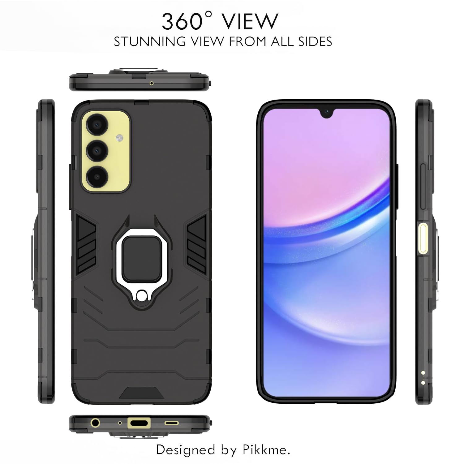 Black D5 Tough Armor mobile cover for Samsung A15 5G – Pikkme – photo 3