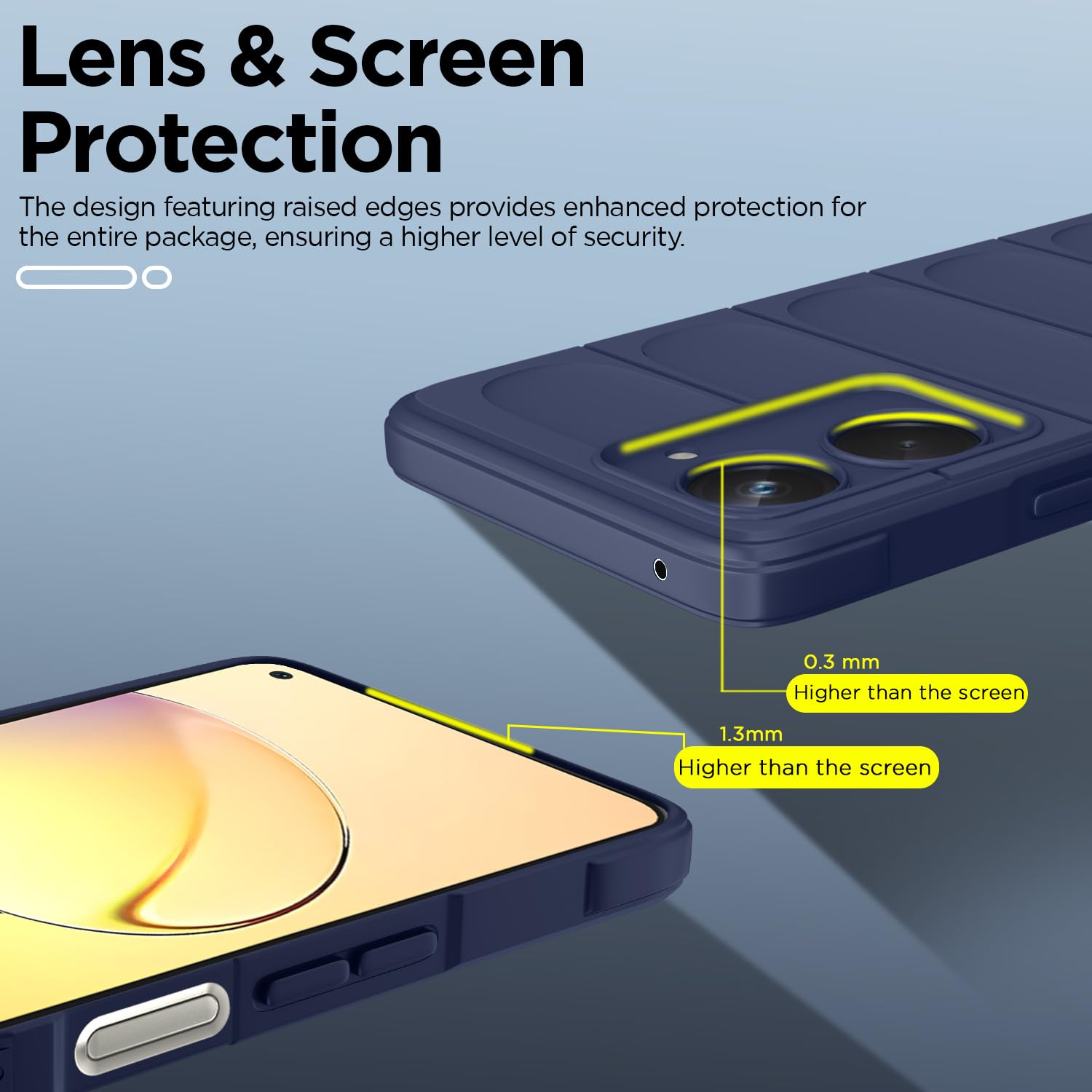 Blue Liquid Silicone mobile back cover for Realme 10 Pro 5G – Pikkme – photo 3