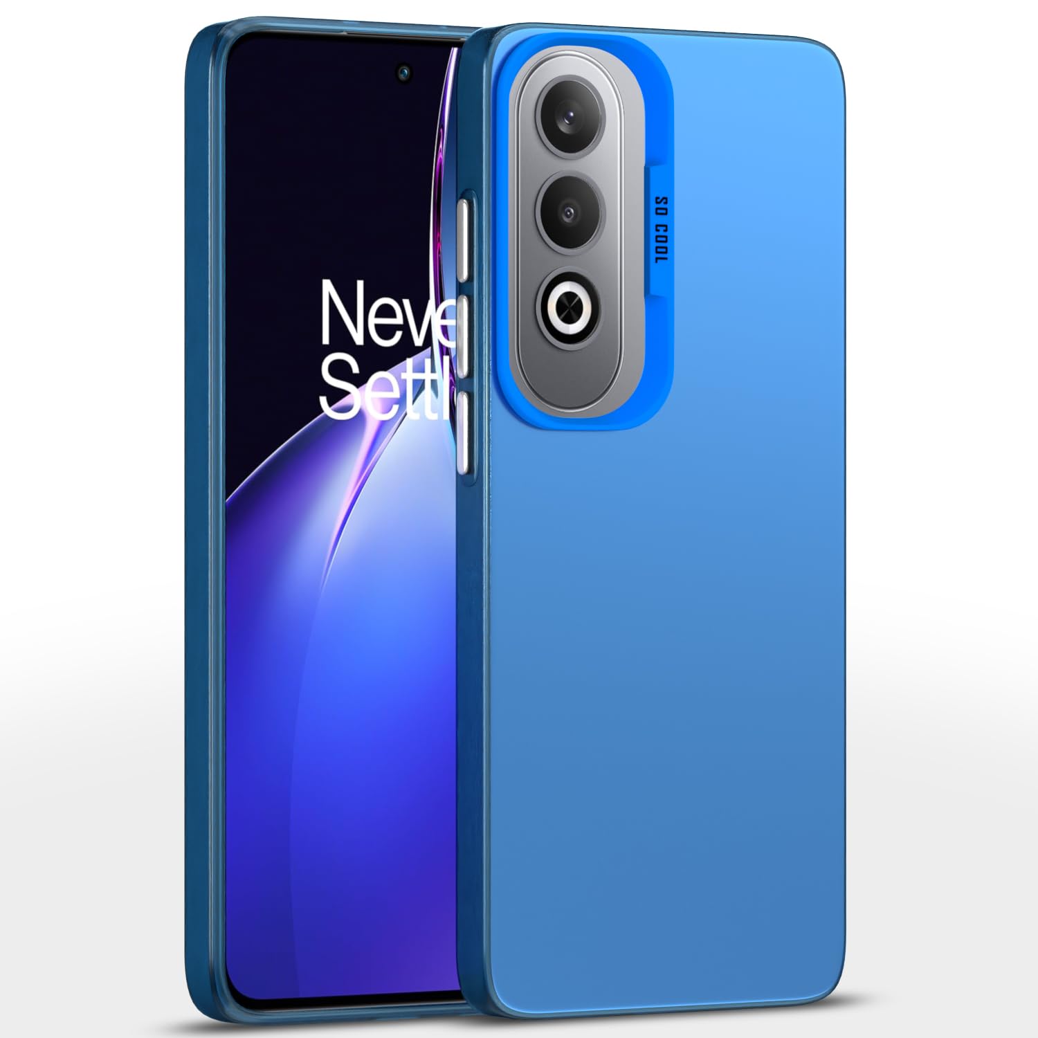 Pikkme blue Matte mobile back cover for OnePlus Nord CE 4 5G