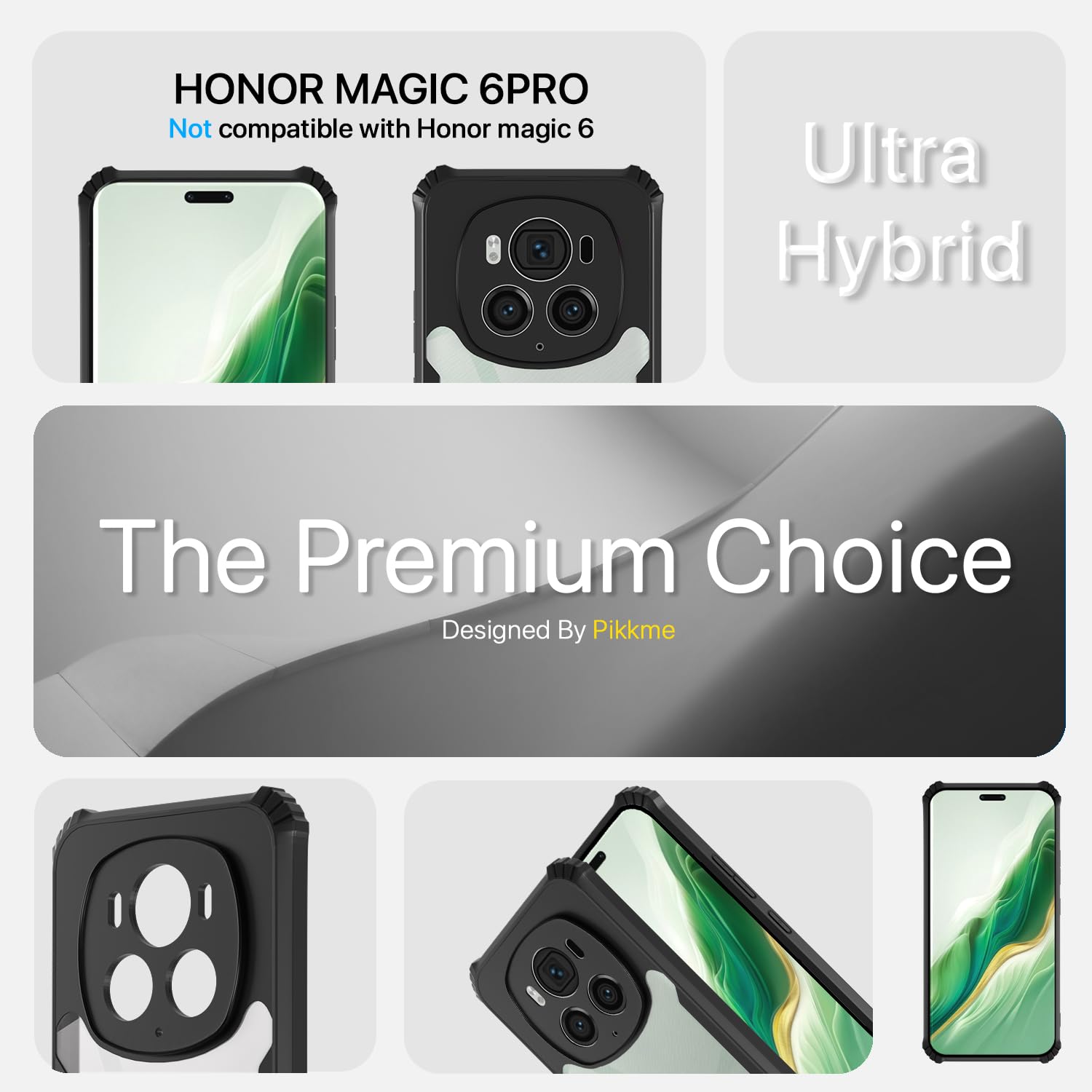 Pikkme Honor Magic 6 Pro 5G Eagle Back Cover (Black)