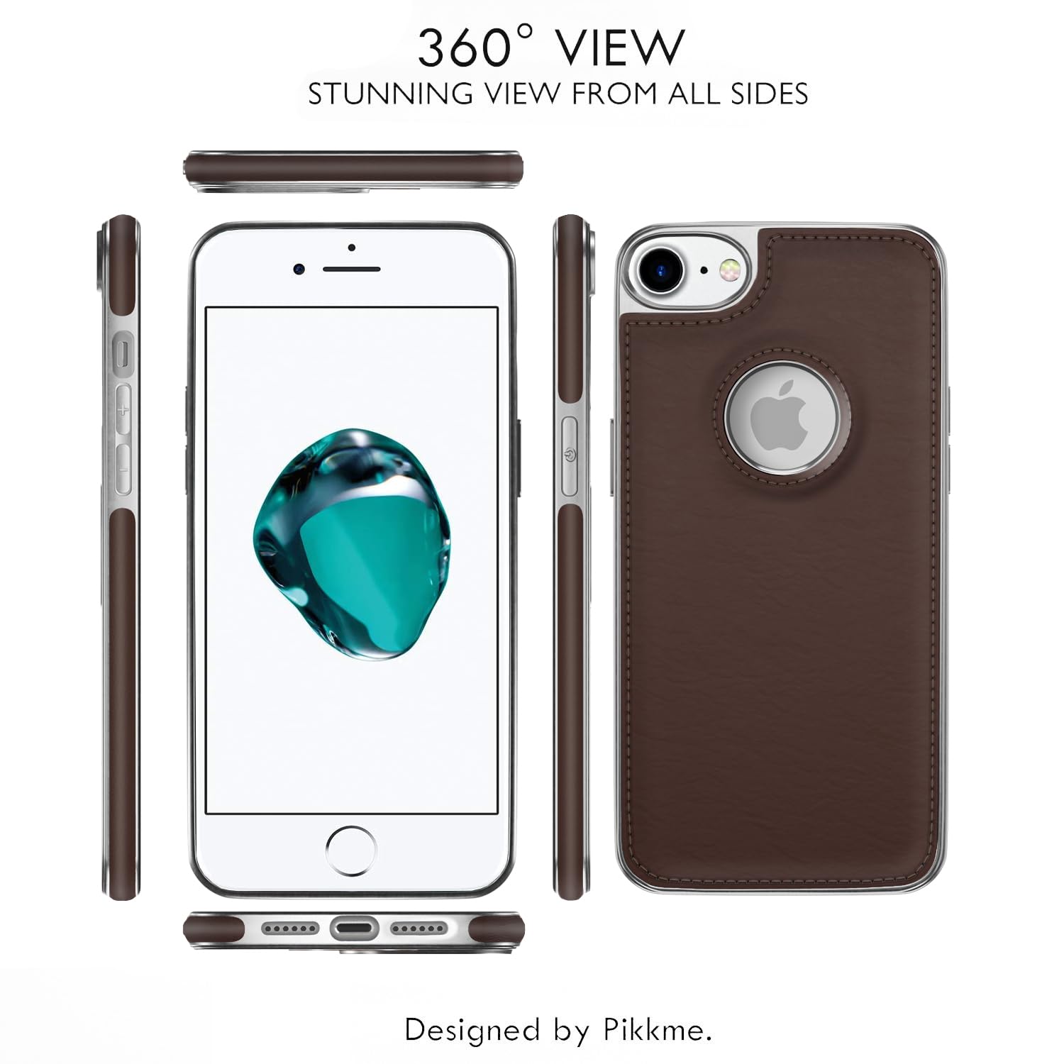 Pikkme iPhone 7/8 chrome coffee back cover – photo 3