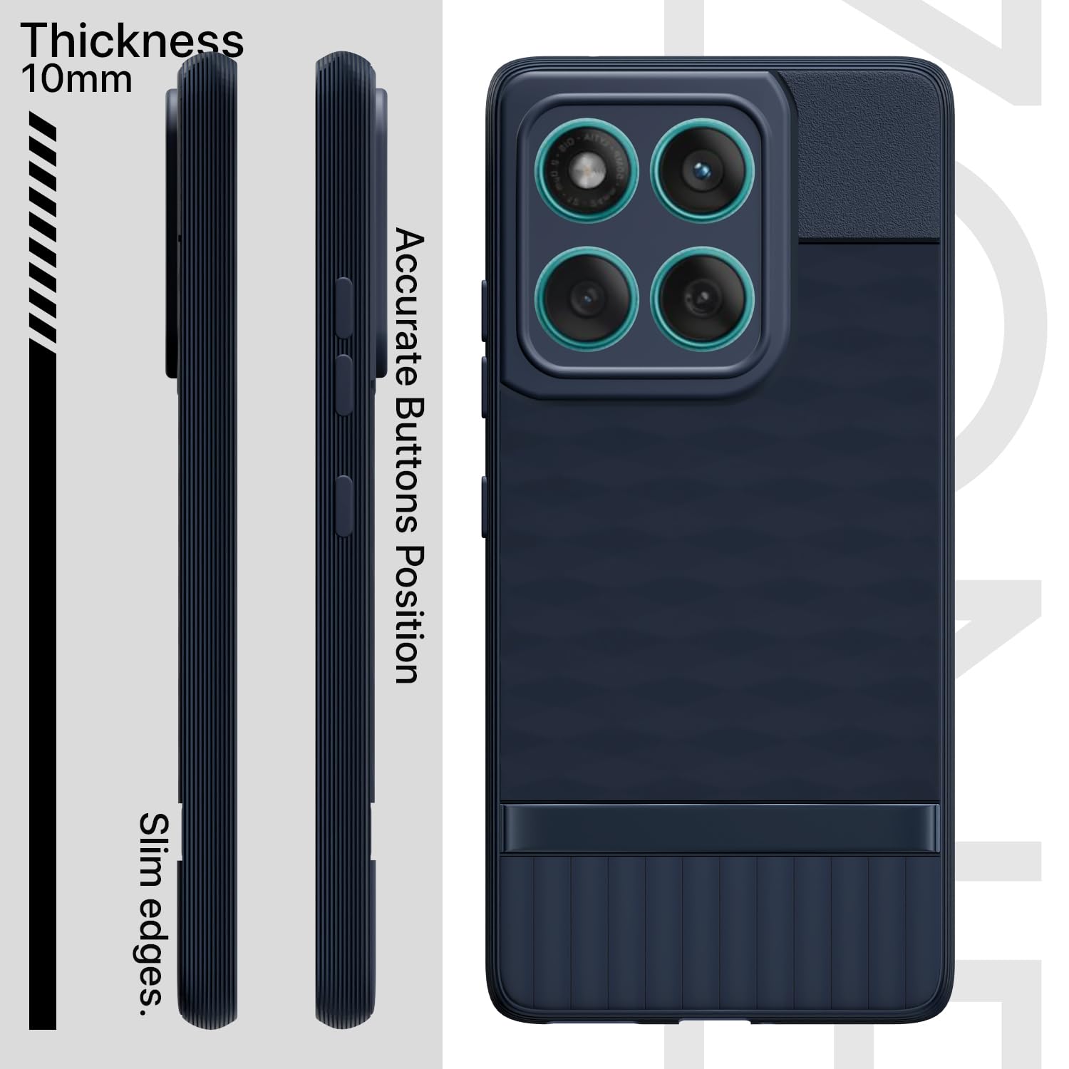 Pikkme Motorola MotoEdge 60 Fusion 5G Gencase Back cover (Blue)