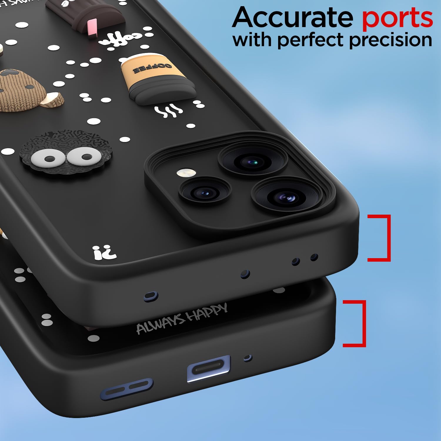 Pikkme Oppo Reno 15 5G/3D black mobile back cover – photo 4