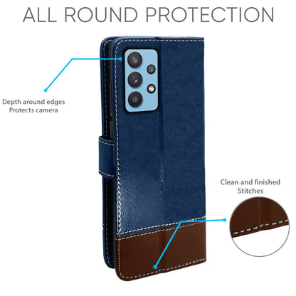 Pikkme blue & brown flip cover for Samsung A32 4G – photo 4