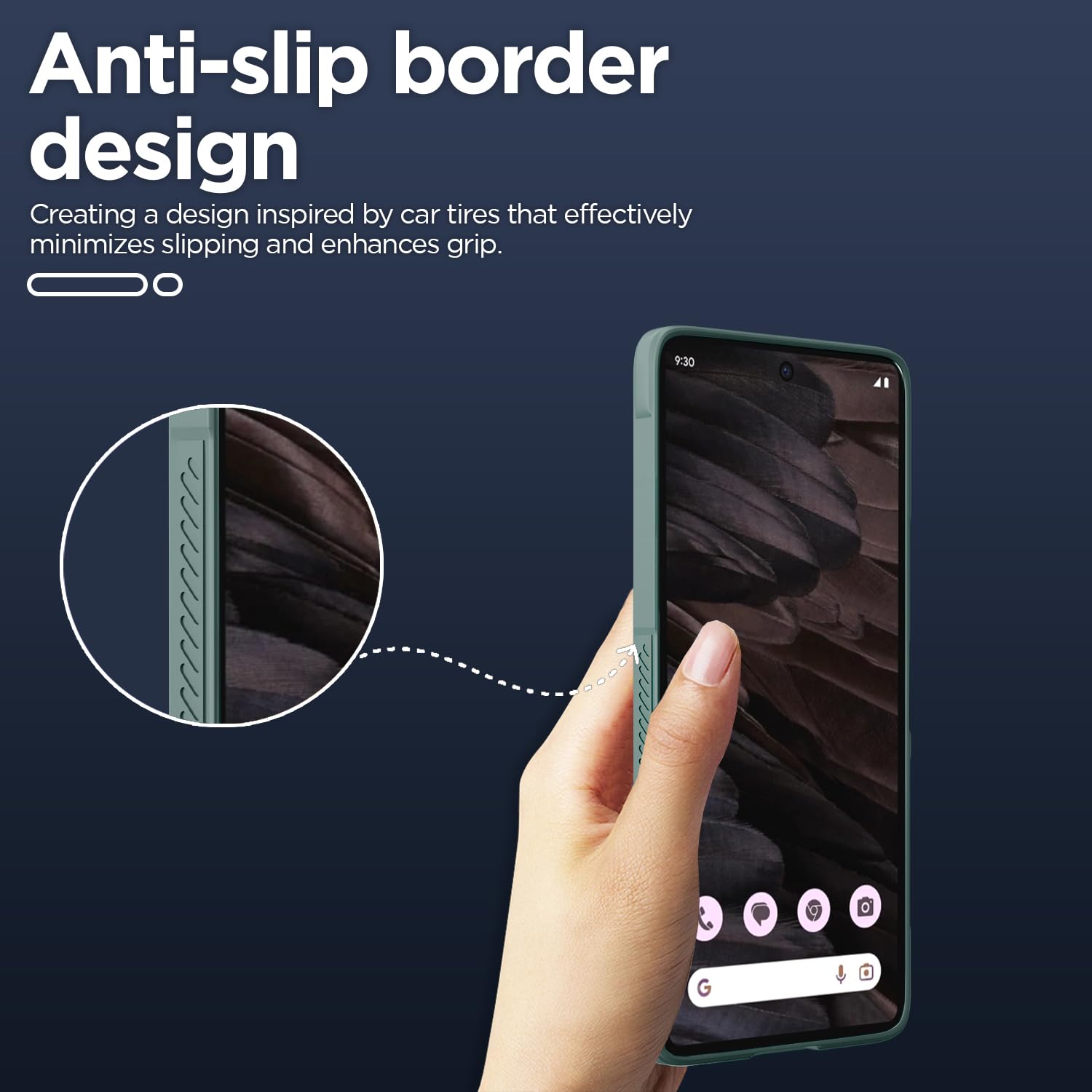 Pikkme Google Pixel 7A Liquid Silicone green phone cover – photo 3
