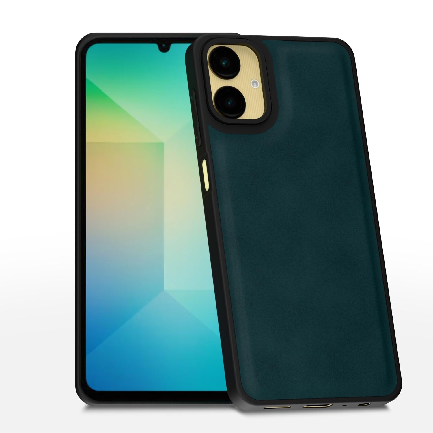 Pikkme Samsung Galaxy A06 Premium Super Soft-Touch Leatherback Case (Green)
