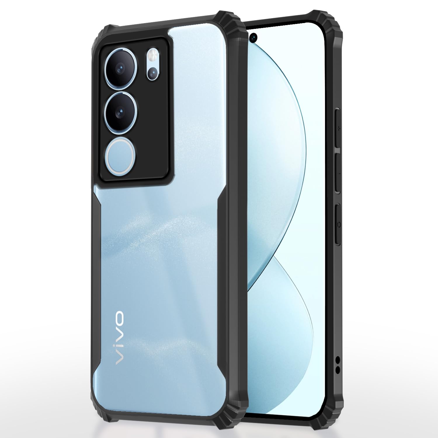 Black phone cover for Vivo V29/V29 Pro 5G – Pikkme