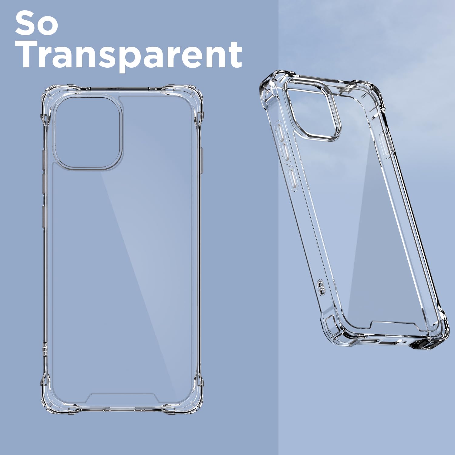 Pikkme OnePlus 13s 5G PC + TPU Crystal Clear Back Cover (Transparent)