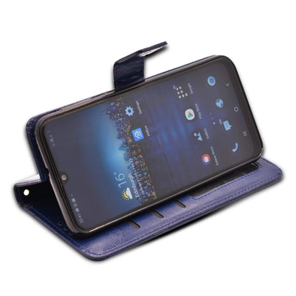 Pikkme Redmi 9A / 9i Leather Flip Cover Wallet Case for Redmi 9A / 9i Vintage Flip Cover (Blue)