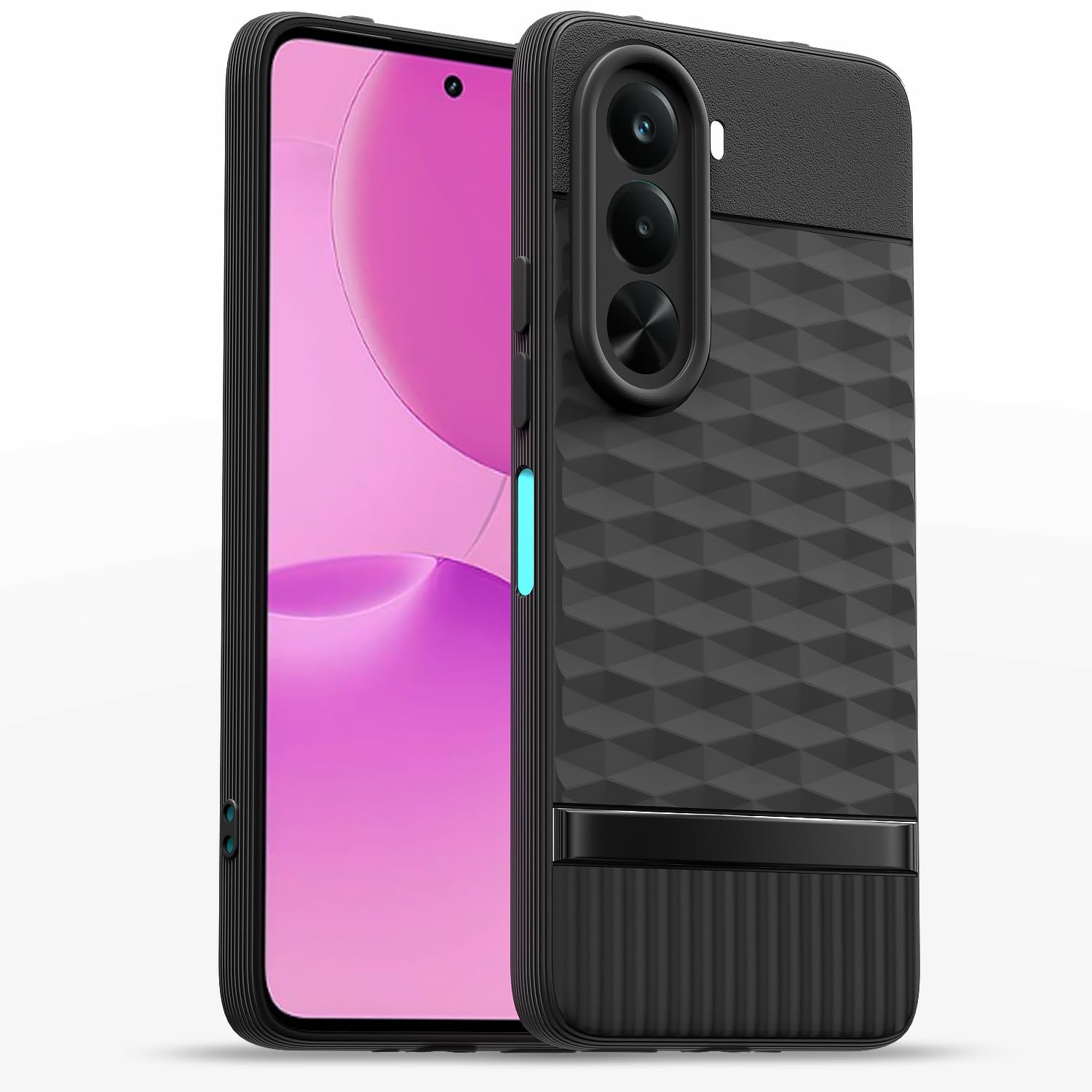 Pikkme black mobile cover for Realme P4x 5G