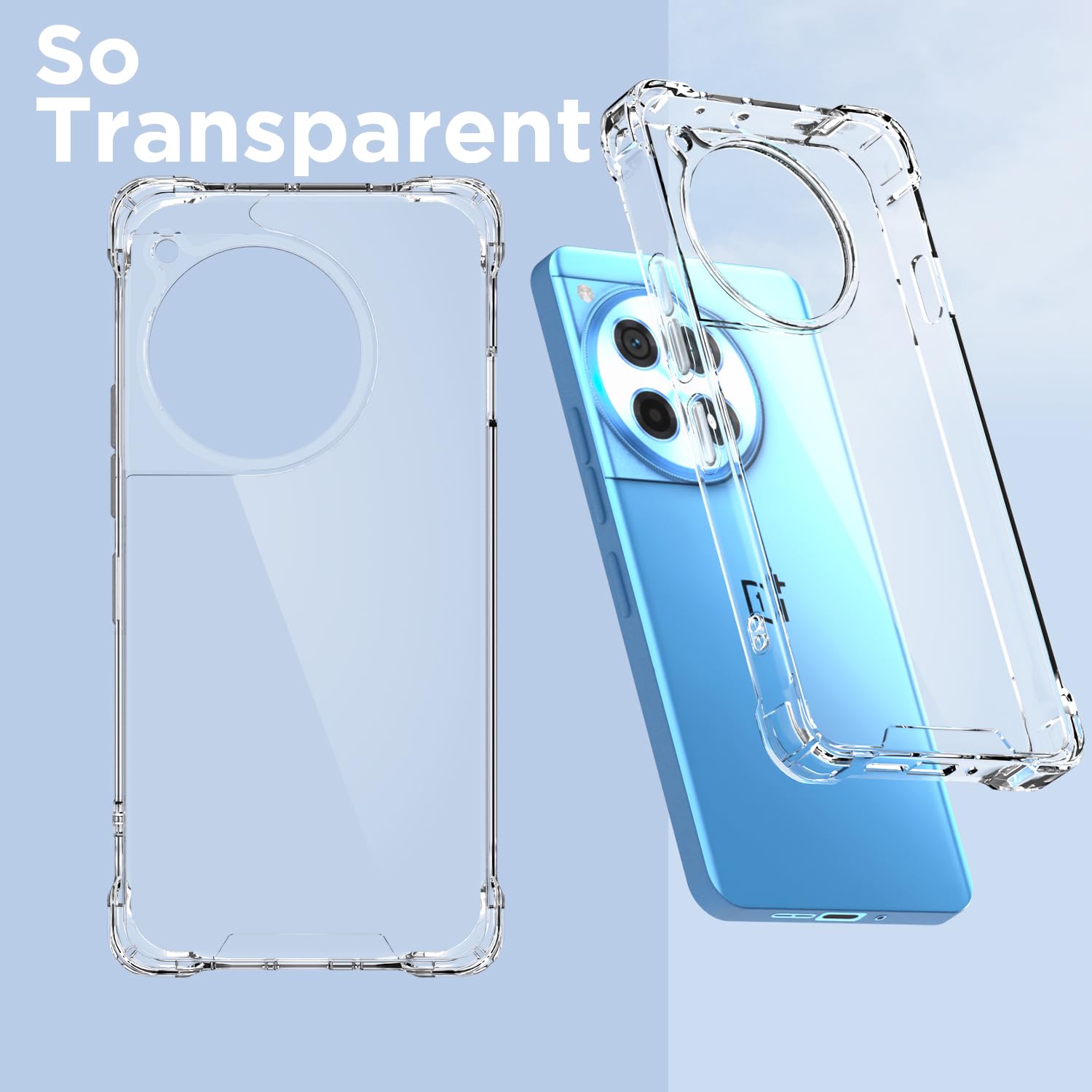 Transparent PC-TPU mobile cover for OnePlus 12R 5G – Pikkme – photo 2