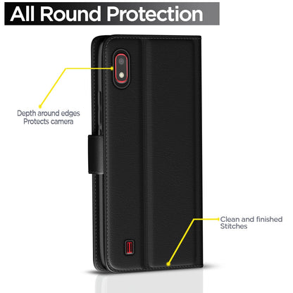 Samsung A10 wallet flip cover in black by Pikkme – photo 4