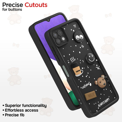 Black Silicone back cover for Samsung A22 5G/3D – Pikkme – photo 6