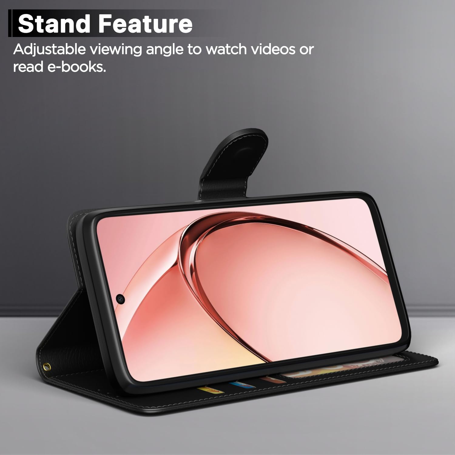 Black Wallet flip cover for Oppo A3x 5G/A3x 4G/A3 5G – Pikkme – photo 3