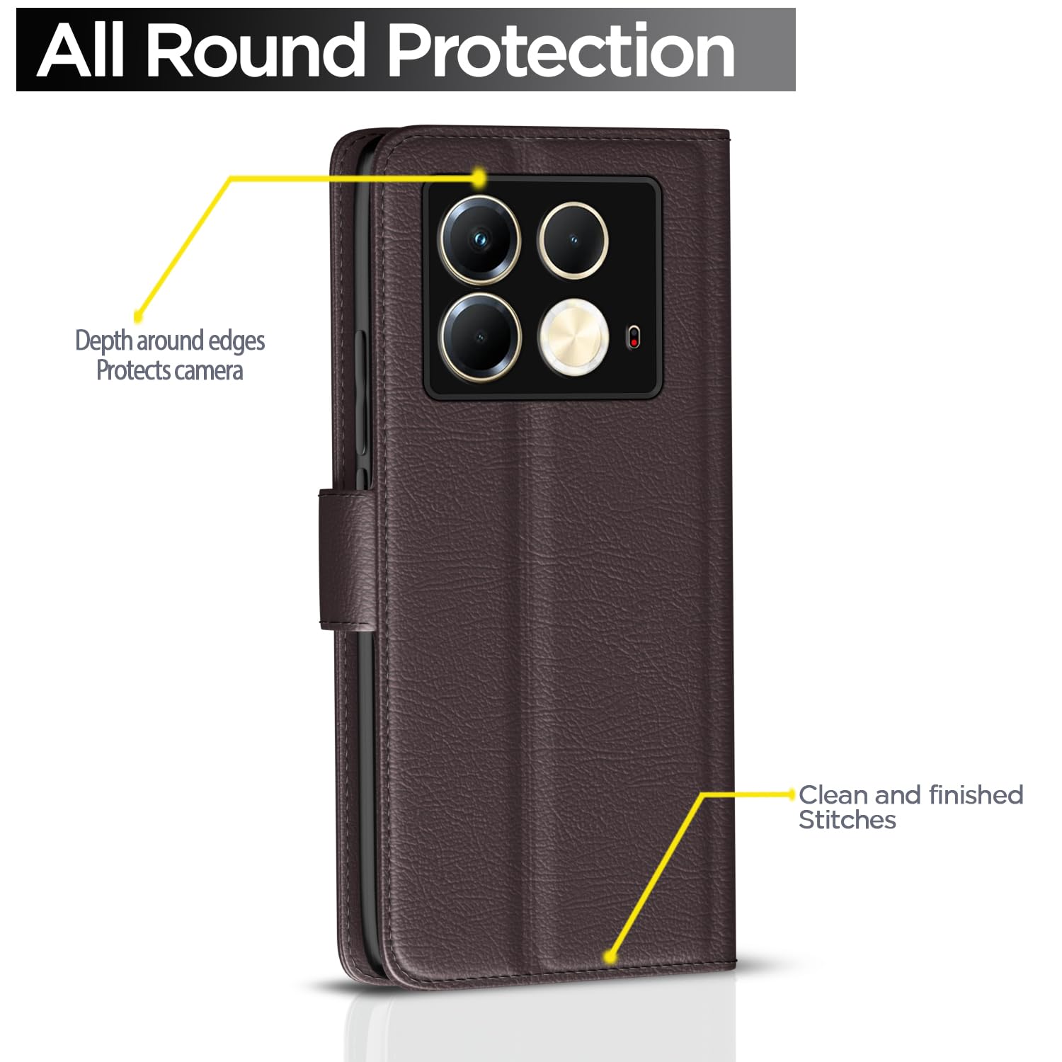 Pikkme coffee Wallet wallet flip cover for Infinix Note 40 5G – photo 4