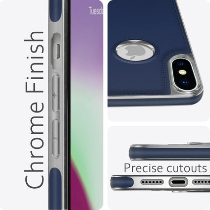 Pikkme chrome blue Leatherback back cover for iPhone XS Max – photo 6