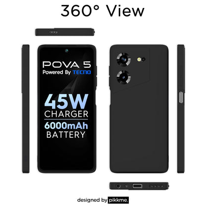 Pikkme black mobile back cover for Tecno Pova 5/Pova 5 Pro 5G – photo 2