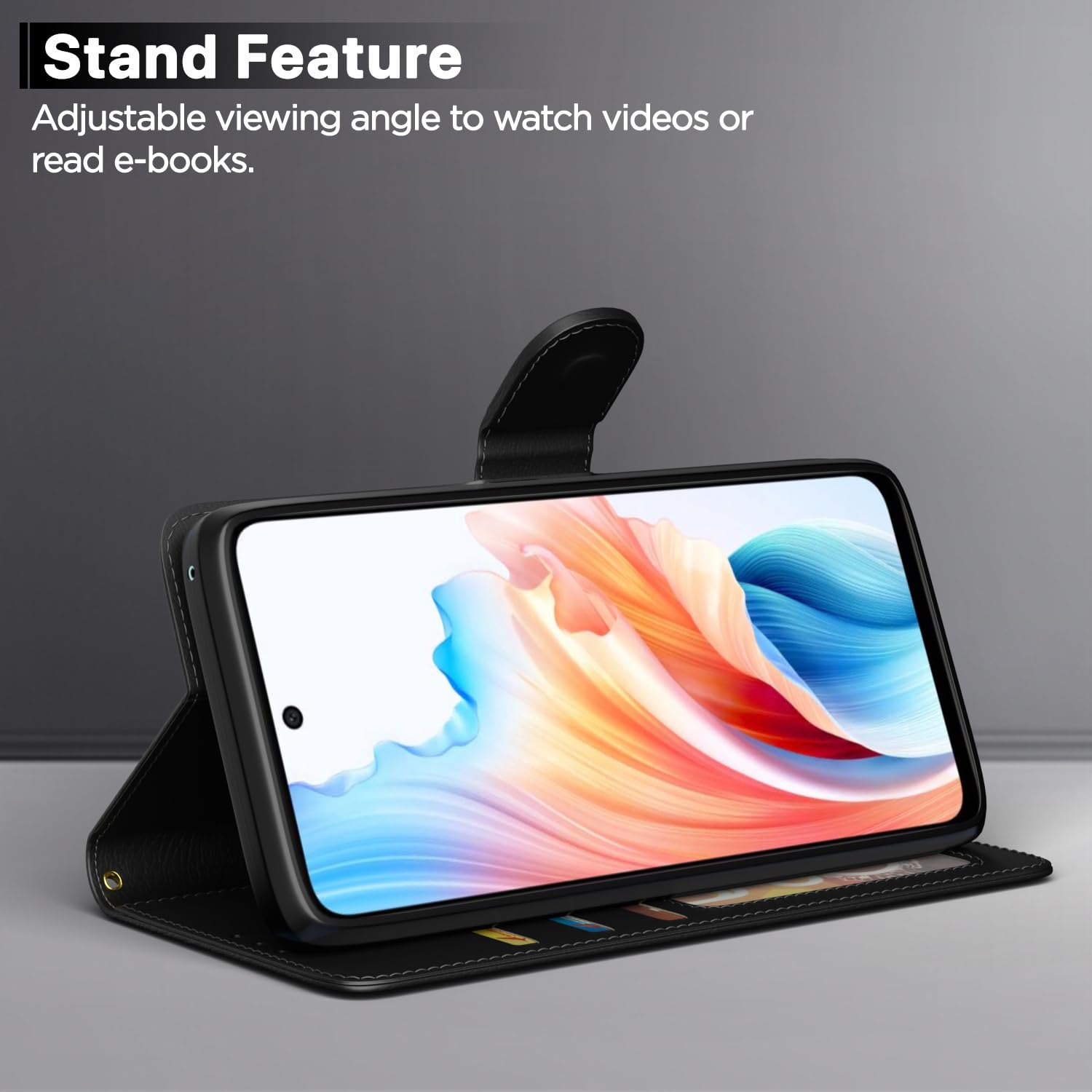 Pikkme black Wallet wallet flip cover for Oppo A79 5G – photo 3