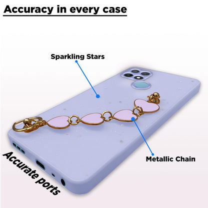 Oppo A15/A15s Chain mobile back cover in purple by Pikkme – photo 4