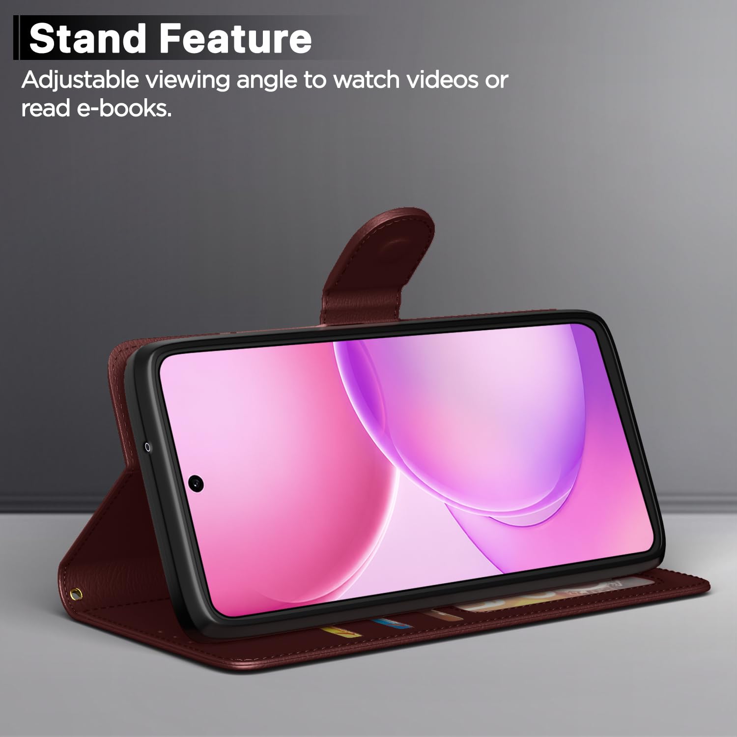 Pikkme Oppo Reno 16 5G brown mobile flip cover – photo 3