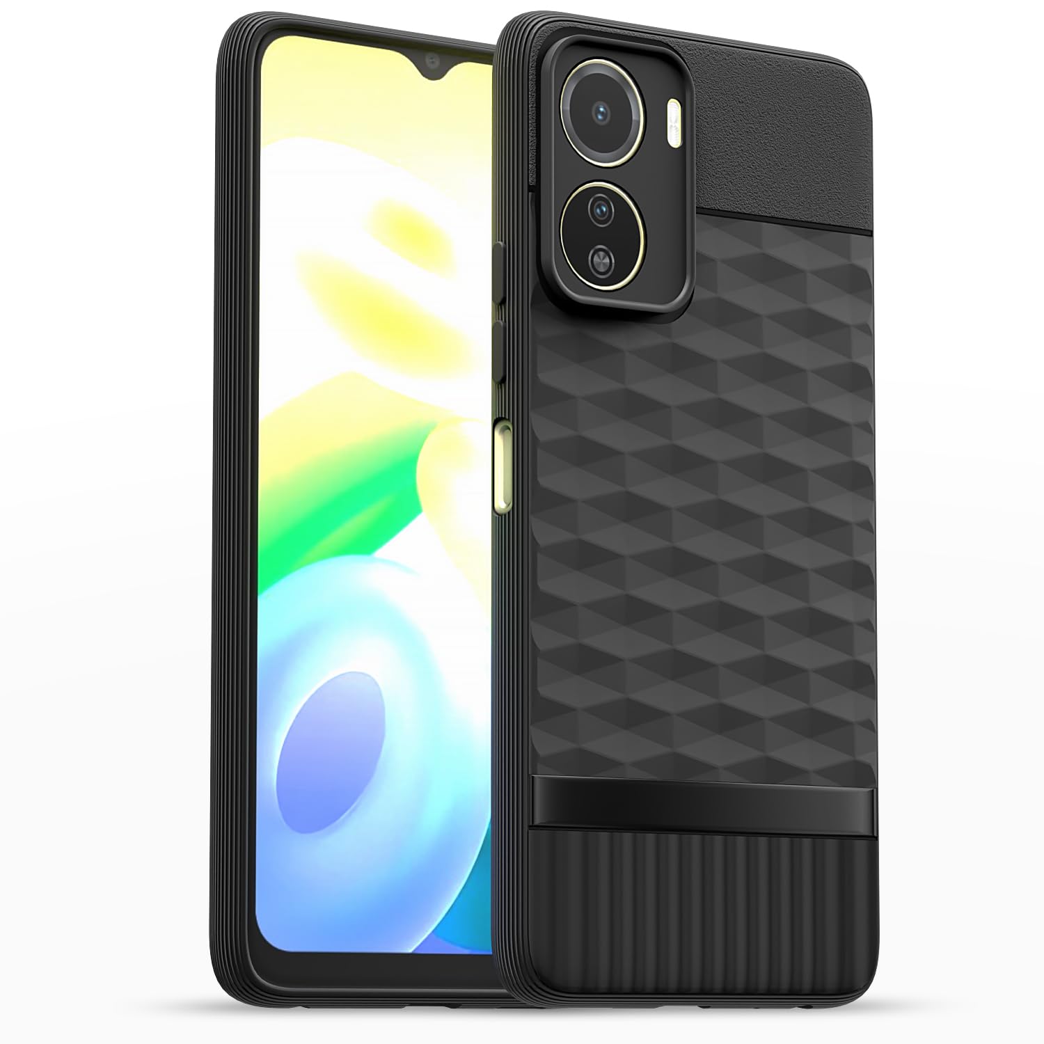  Vivo Y16  Gencase Back Cover - Black