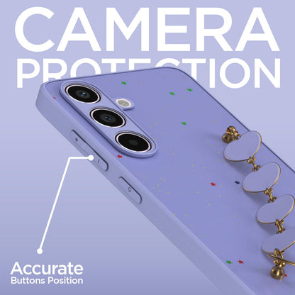 Pikkme Samsung Galaxy A55 5G Chain Back Cover (Purple)