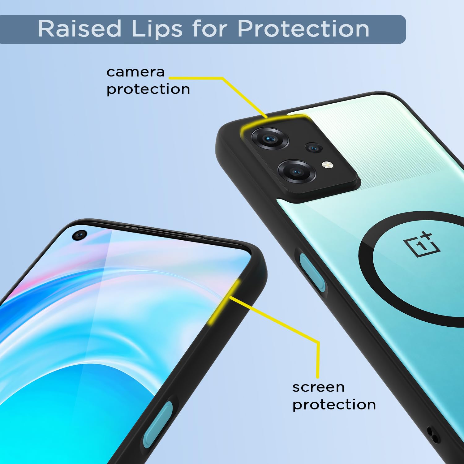 Pikkme black mag-safe MagSafe mobile cover for OnePlus Nord CE 2 Lite 5G – photo 4