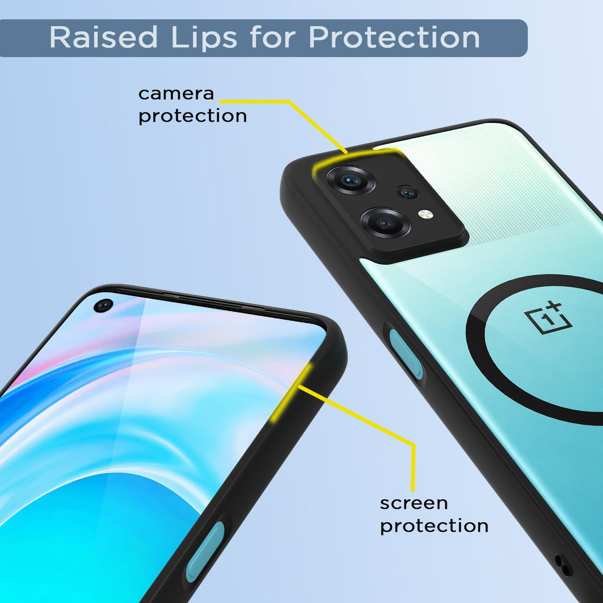 Pikkme black mag-safe MagSafe mobile cover for OnePlus Nord CE 2 Lite 5G – photo 4