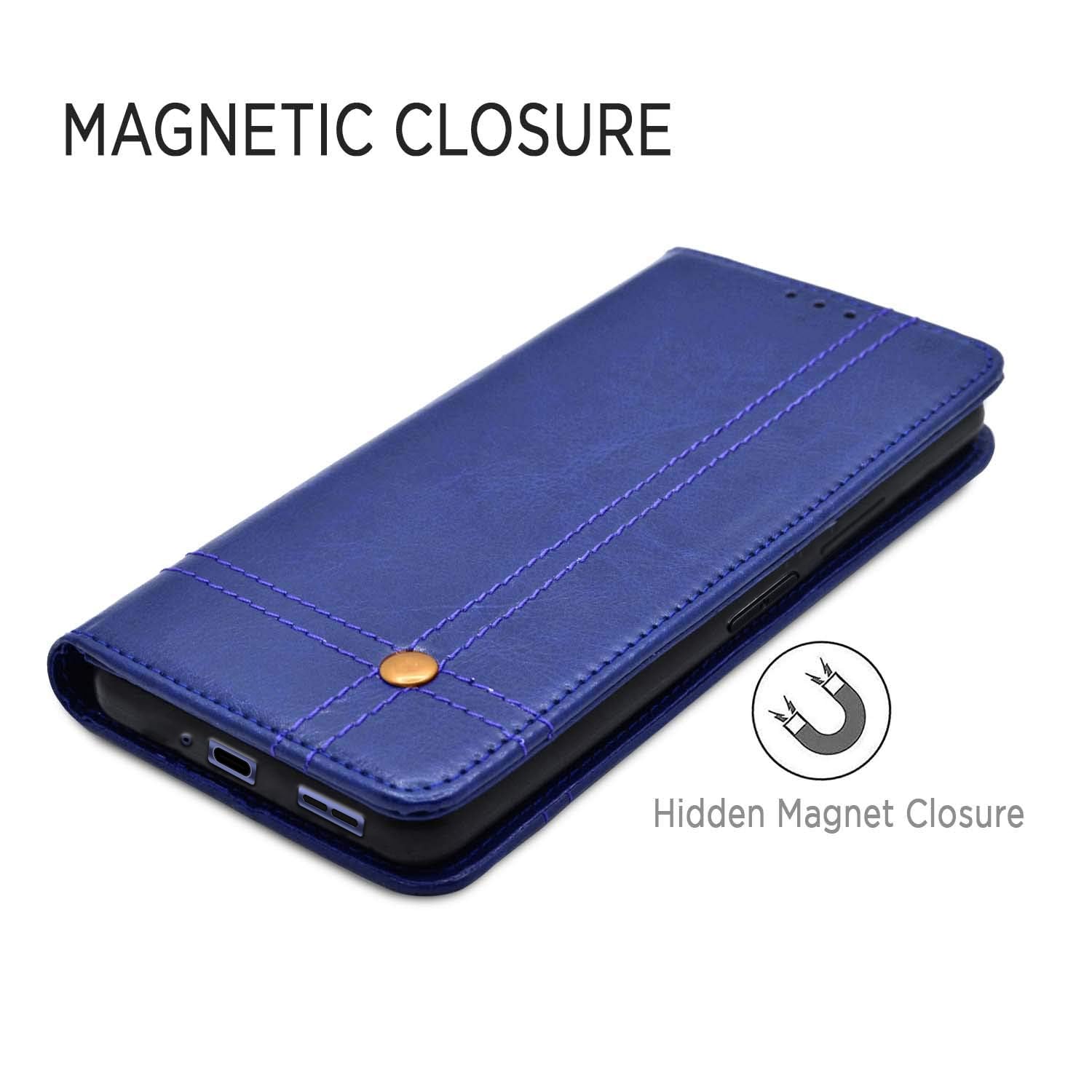 Pikkme Moto Edge 50 Pro 5G Magnet Flip Cover (Blue)