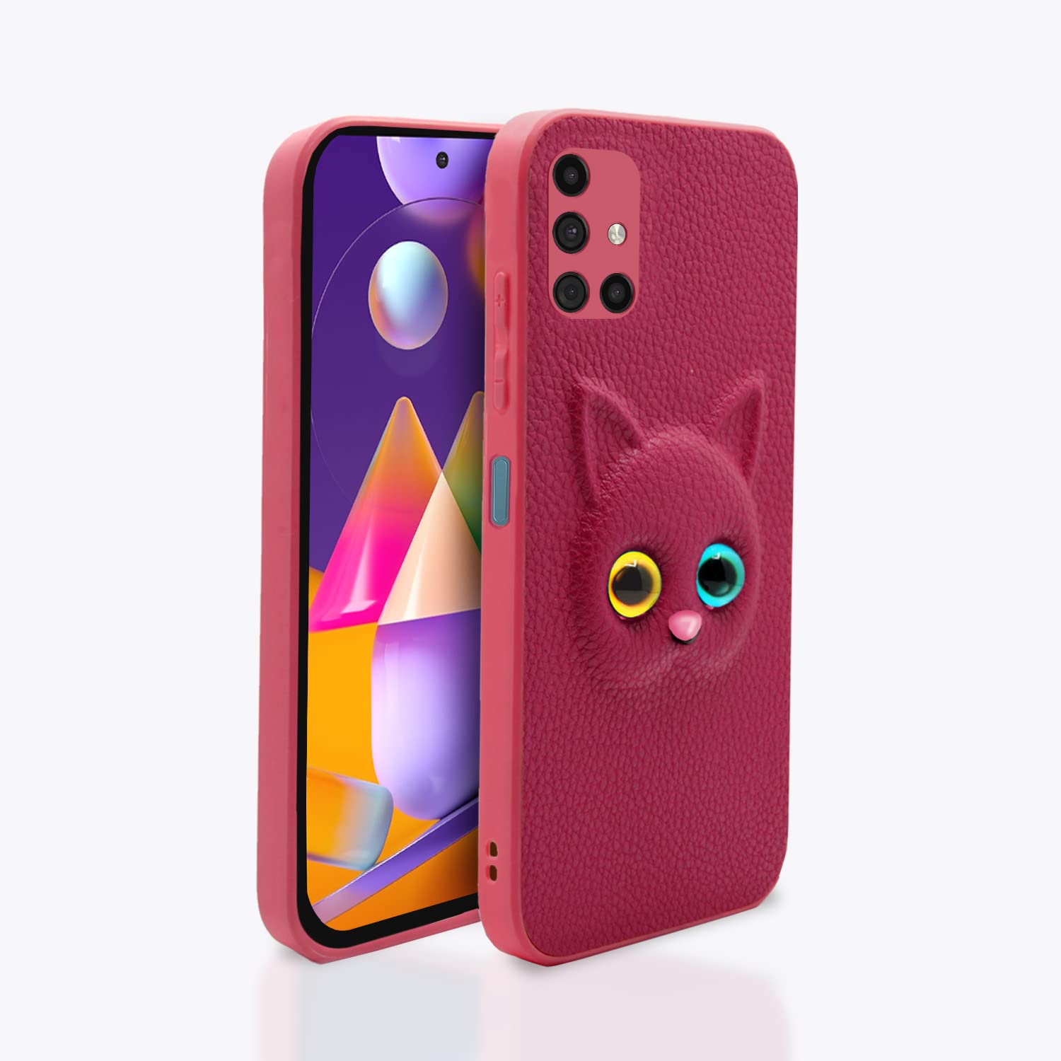 Pink Samsung Galaxy M31s Kitty Back Cover – Stylish and Protective Back Cover