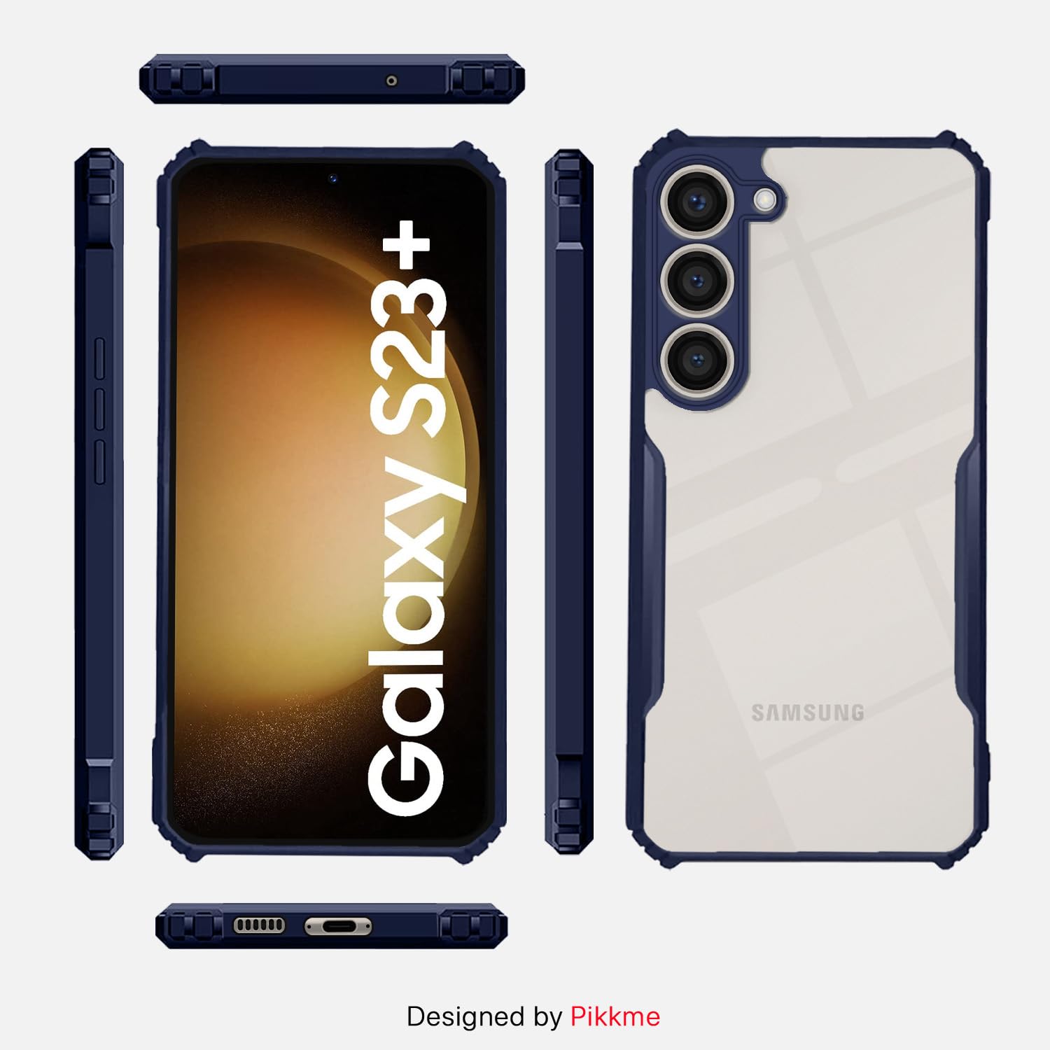 Pikkme blue Hybrid back cover for Samsung S23 Plus – photo 3