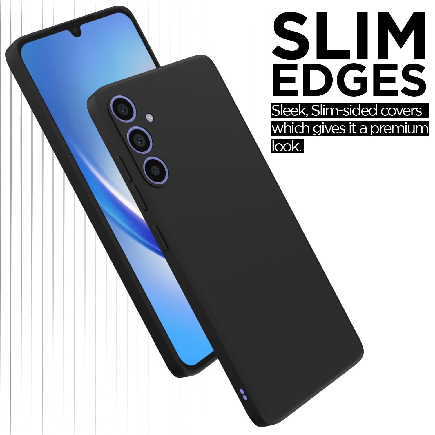 Pikkme Samsung Galaxy A34 5G Liquid Silicone Back Cover (Black)