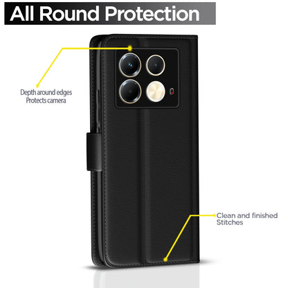 Infinix Note 40 5G flip case in black by Pikkme – photo 4