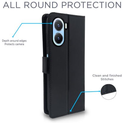 Vivo T2X/Y16/Y56 5G flip cover in black by Pikkme – photo 5